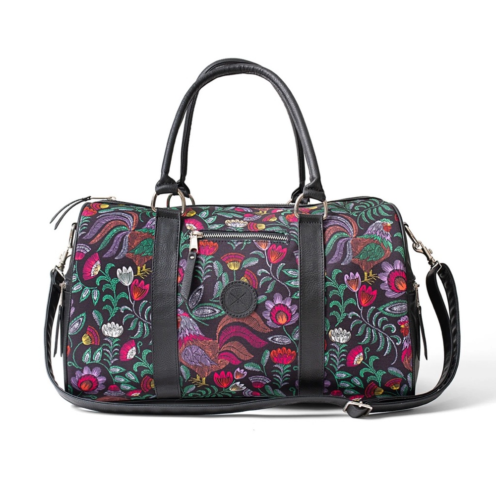 Inkkas Rooster Duffle Bag travel weekender black